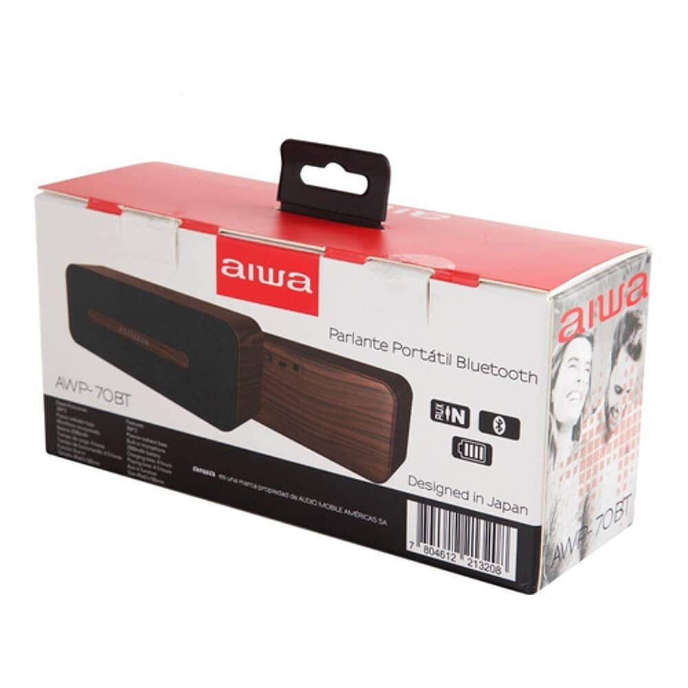 Parlante Bluetooth Portatil De Madera Aiwa Awp-70bt Vc image number 4.0